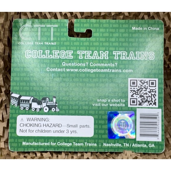 KANSAS UNIVERSITY KU COLLEGE TEAM TRAINS * NEW IN PACKAGE * WOODEN TRAIN BIG JAY - Picture 2 of 3